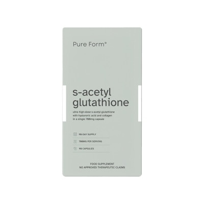 PURE FORM PURE FORM S-Acetyl Glutathione with Hyaluronic Acid and Collagen Capsule
