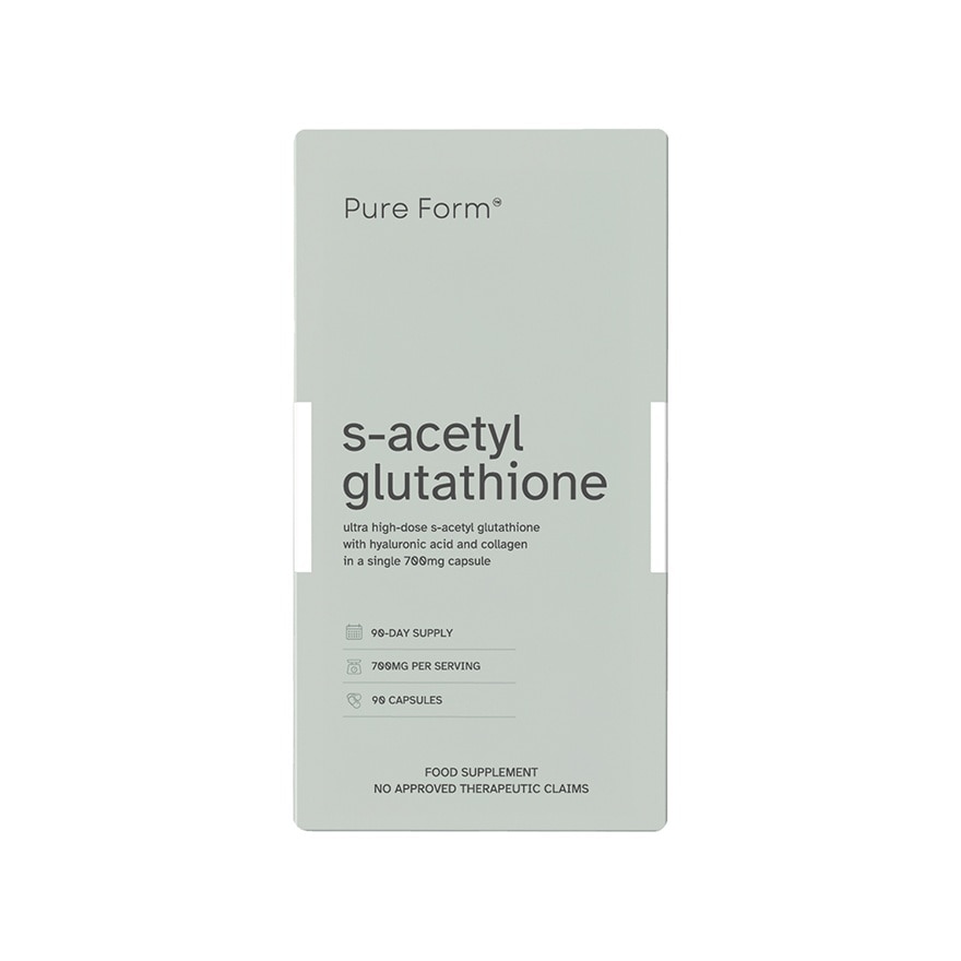 PURE FORM S-Acetyl Glutathione with Hyaluronic Acid and Collagen Capsule