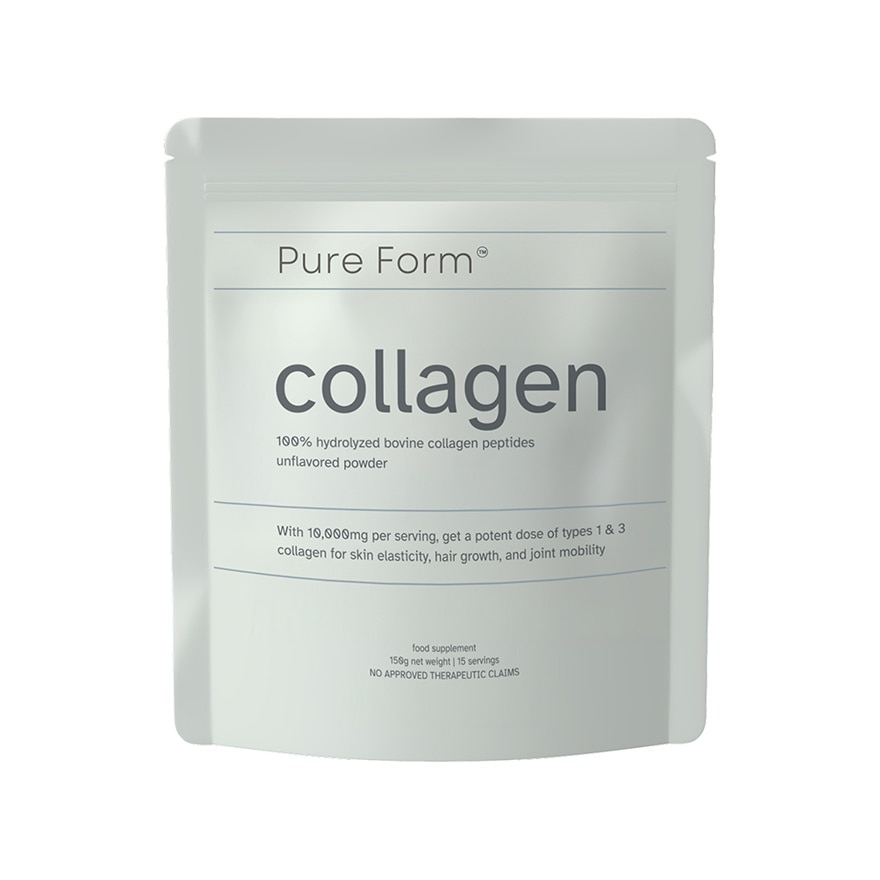 PURE FORM 100% Hydrolyzed Bovine Collagen Peptides Unflavored Powder 150g