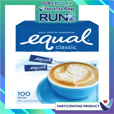 EQUAL EQUAL Classic Zero Calories Sweetener 100 Sticks x 1g image