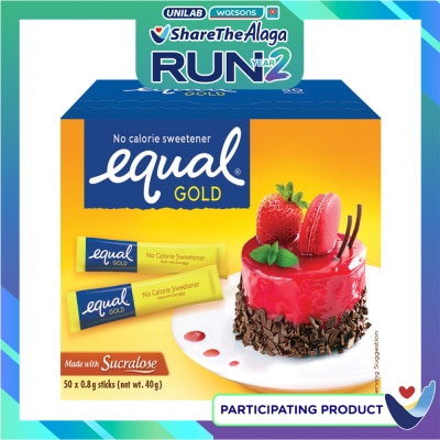 EQUAL EQUAL Gold No Calories Sweetener 50 Sticks x 40g image
