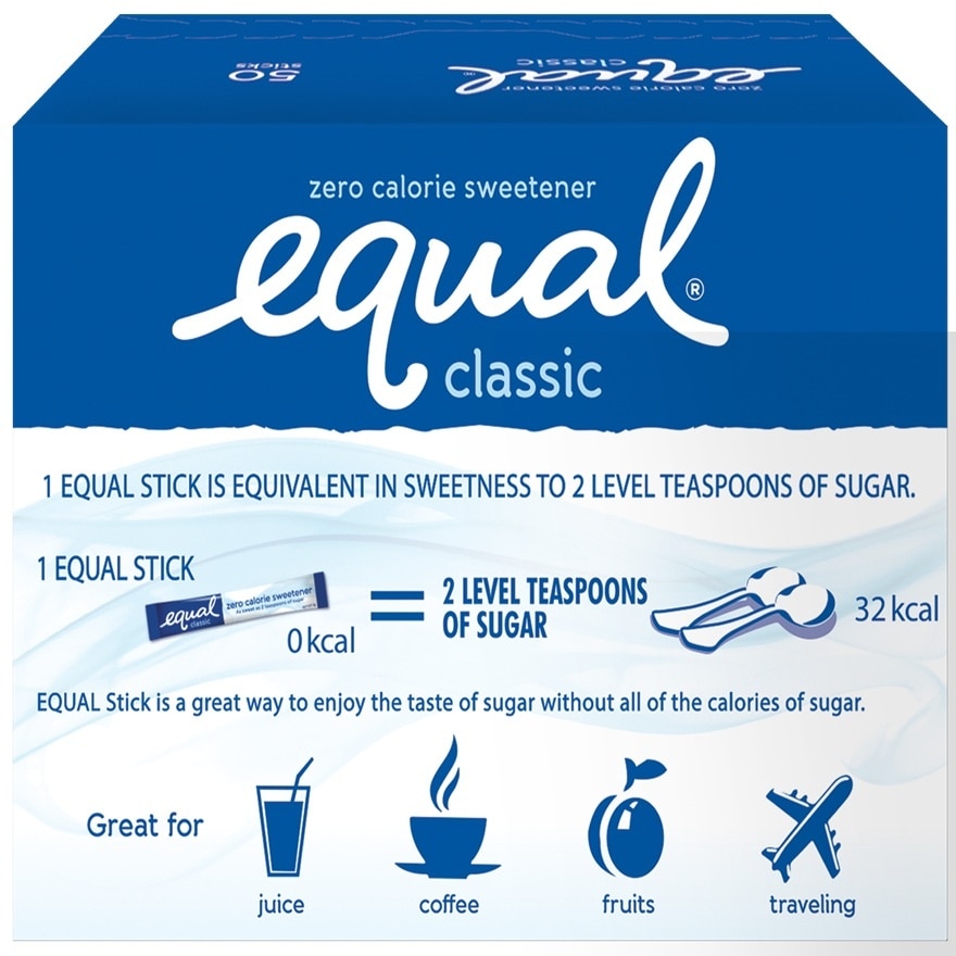 EQUAL Classic Zero Calorie Sweetener 50 Sticks x 50g