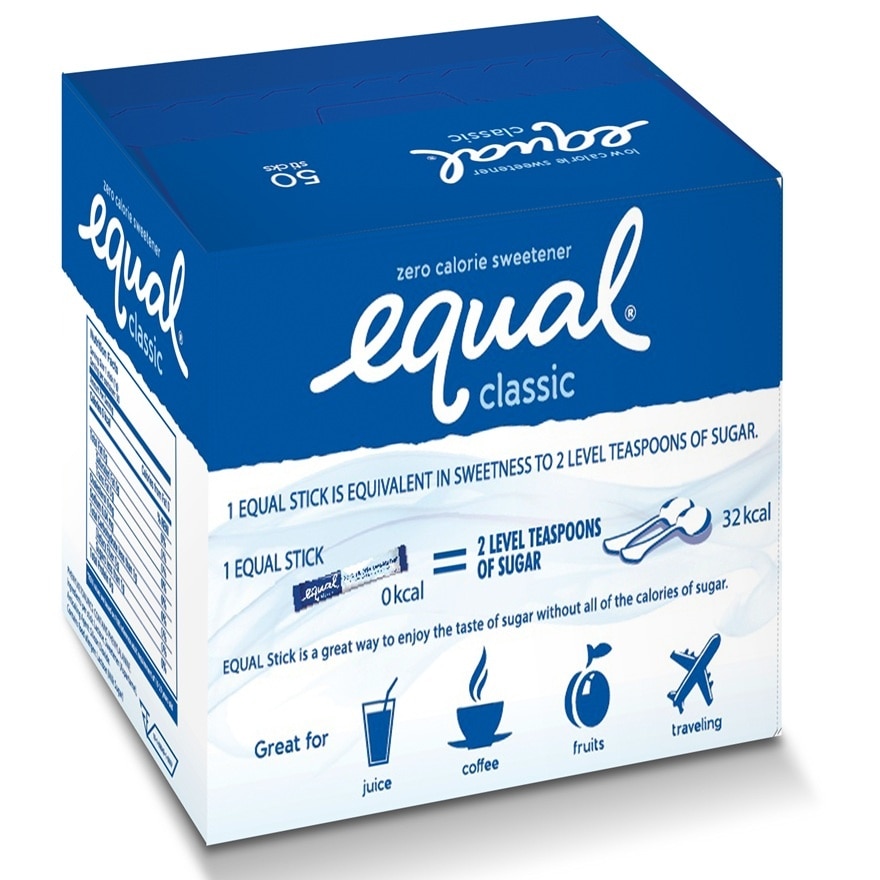 EQUAL Classic Zero Calorie Sweetener 50 Sticks x 50g