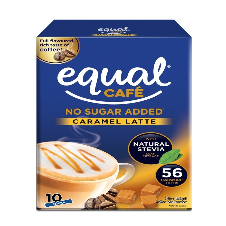 EQUAL CAFE Caramel Latte with Natural Stevia x 10 Sticks