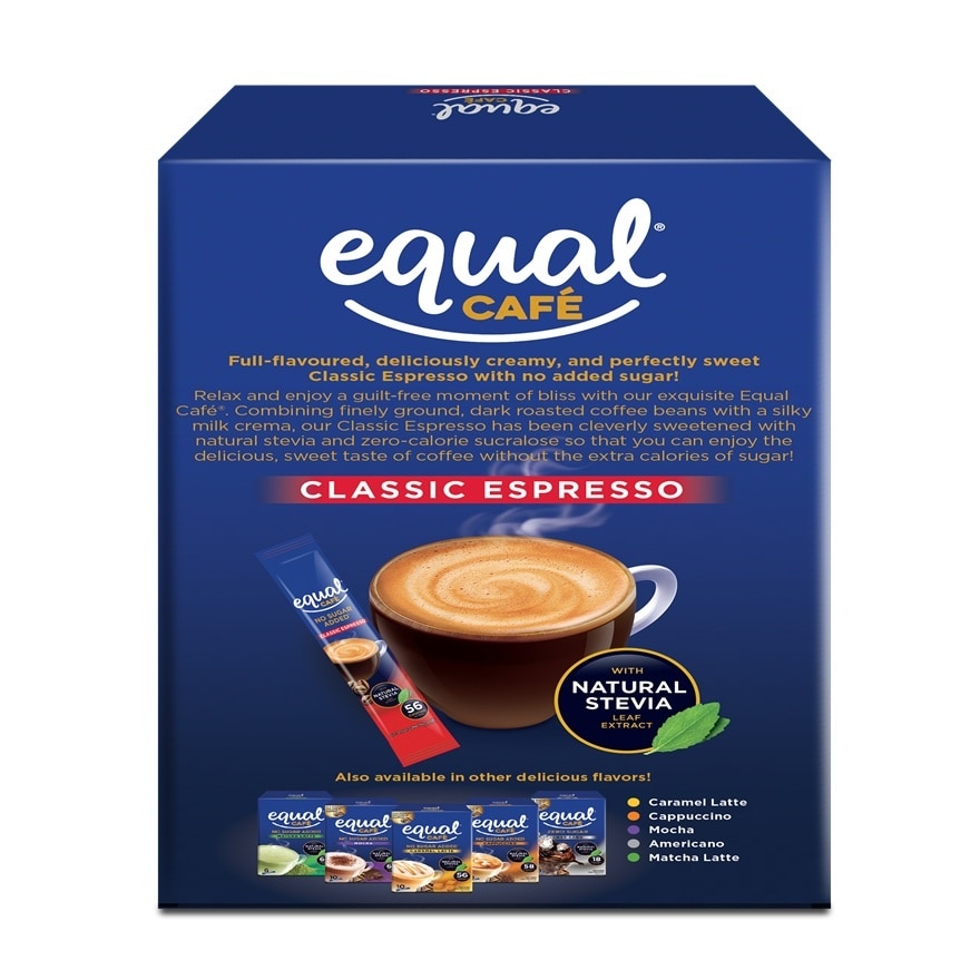 EQUAL CAFE Classic Espresso with Natural Stevia x 10 Sticks