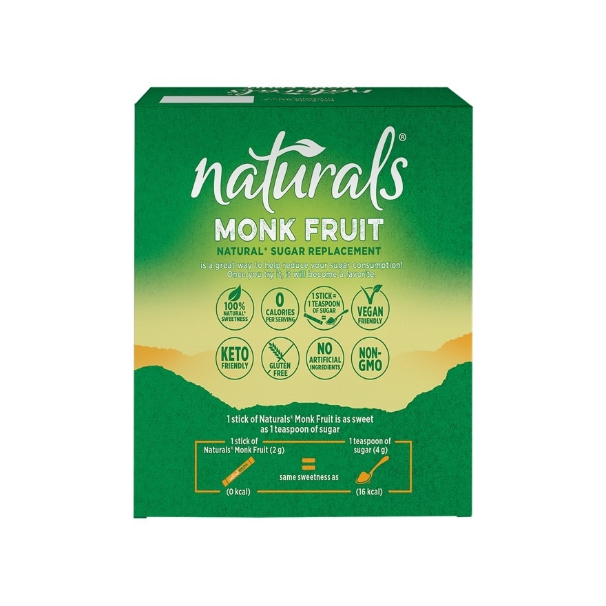NATURALS STEVIA Monk Fruit 40 Sticks x 80g
