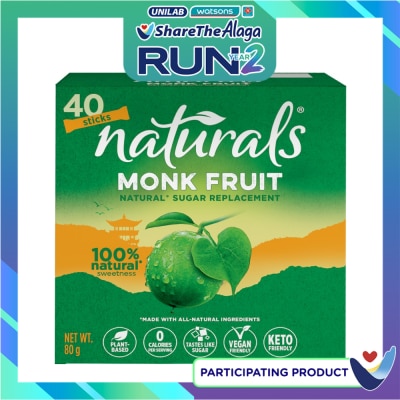 NATURALS STEVIA NATURALS STEVIA Monk Fruit 40 Sticks x 80g image