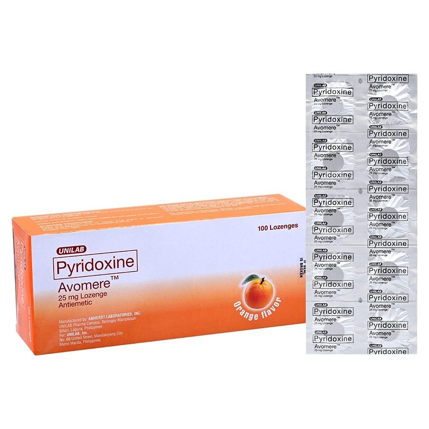 AVOMERE Unilab Pyridoxine Lozenge Antiemetic 25mg Sold Per Piece