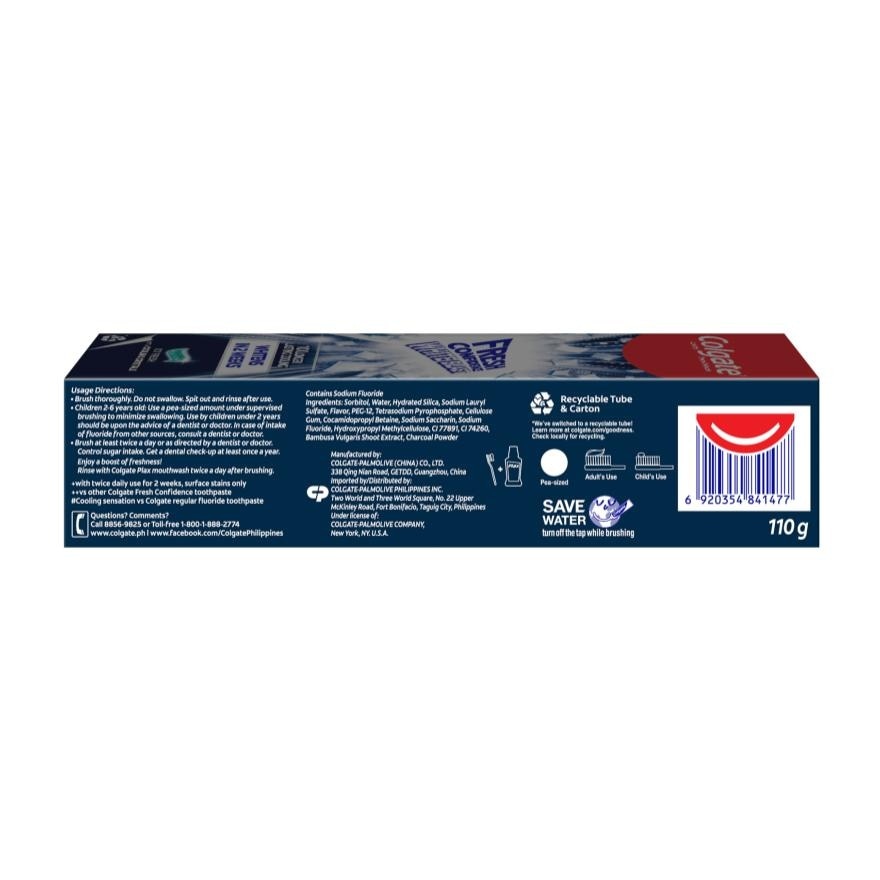 COLGATE Fresh Confidence White Blast Icy Fresh with Cooling Crystals Toothpaste 110g
