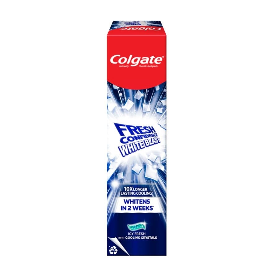 COLGATE Fresh Confidence White Blast Icy Fresh with Cooling Crystals Toothpaste 110g