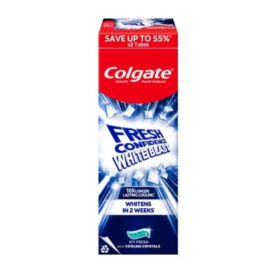 COLGATE COLGATE Fresh Confidence White Blast Icy Fresh with Cooling Toothpaste 150g Twin Pack