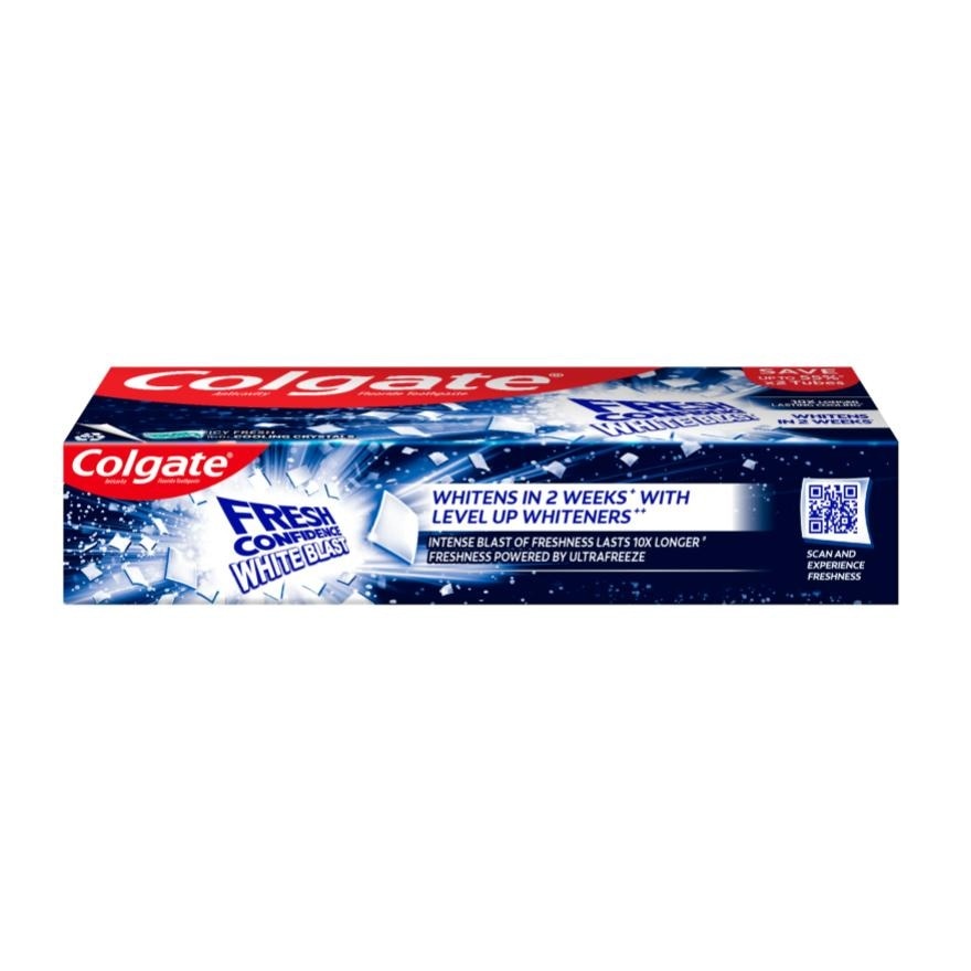 COLGATE Fresh Confidence White Blast Icy Fresh with Cooling Toothpaste 150g Twin Pack