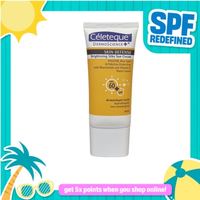 CELETEQUE - CELETEQUE Skin Defense Brightening Silky Sun Cream SPF60+ 40ml