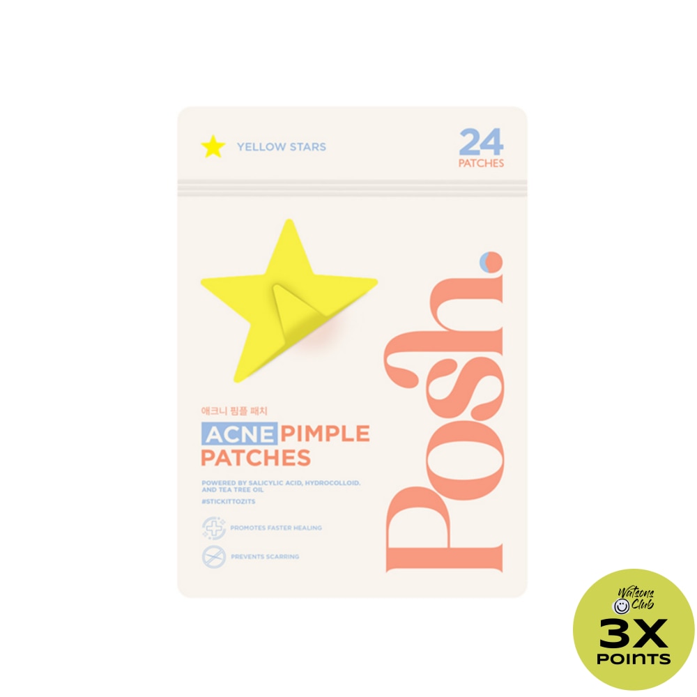 POSH SKIN Acne Pimple Patches Yellow Stars 24 Pieces