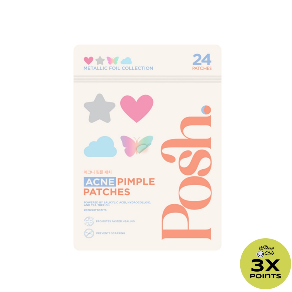 POSH SKIN Acne Pimple Patches Metallic Foil Collection 24 Pieces