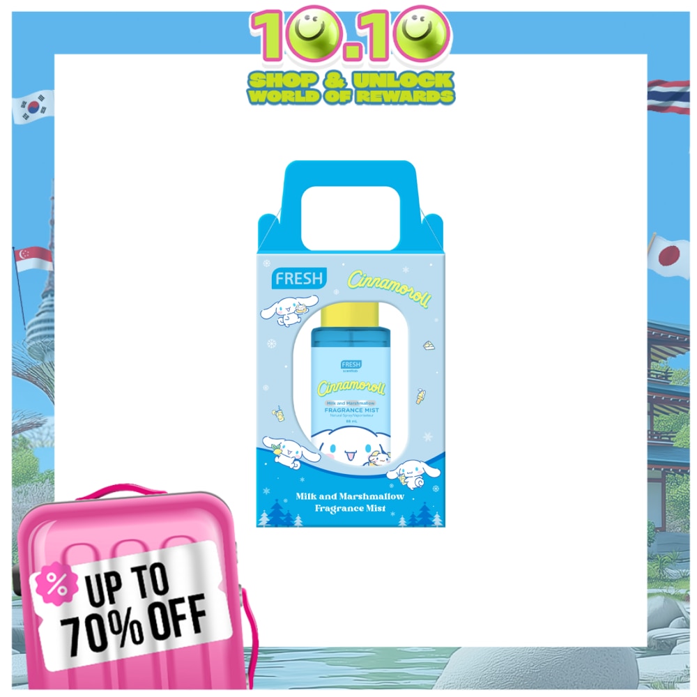 FRESH Scentlab Cinnamoroll Milk and Marshmallow Fragrance Mist with Charm 88ml