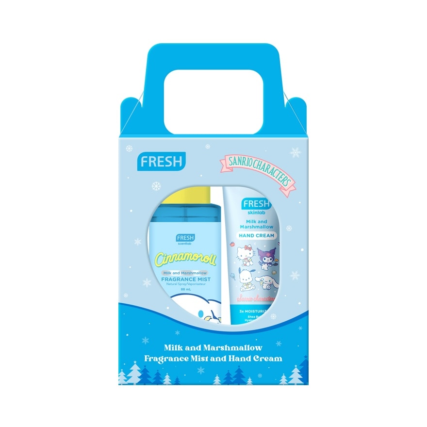 FRESH Cinnamoroll Milk and Marshmallow Fragrance Mist 88ml with Hand Cream 30ml