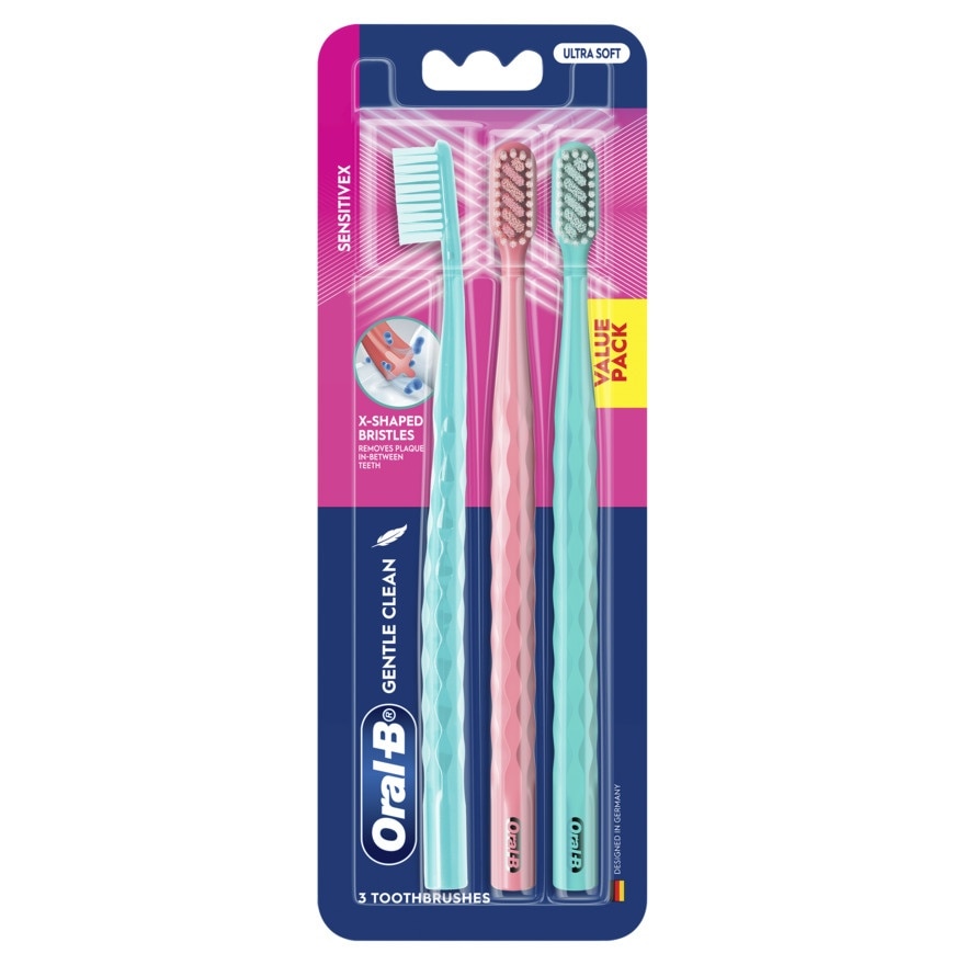 ORAL B Sensitivex Deep Clean Toothbrush 3s