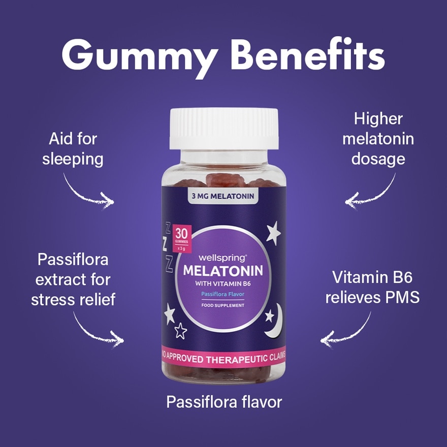WELLSPRING Melatonin Gummies 30s x 3mg