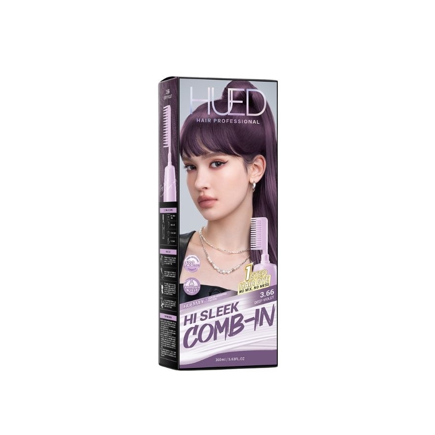 HUED Hi Seek Comb-In Hair Color - 3.66 Deep Violet 160ml
