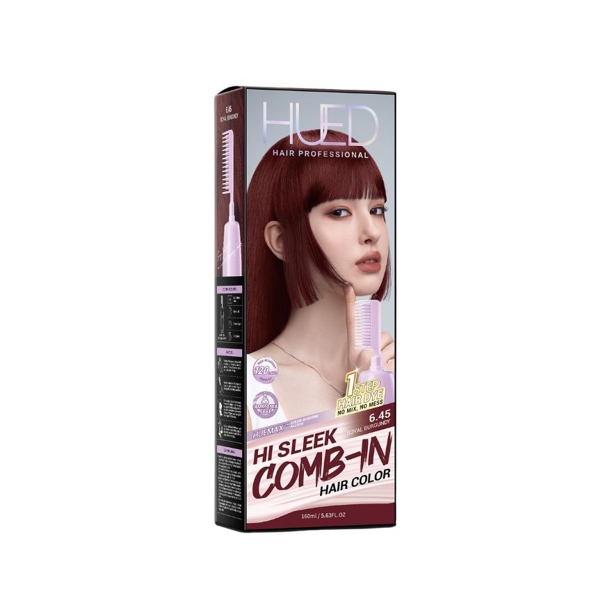 HUED Hi Sleek Comb Haircolor 6.45 Royal Burgundy 160Ml