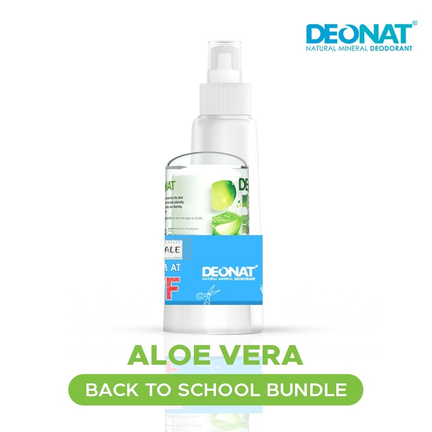 DEONAT Aloe Mineral Deodorant Spray & Stick Back to School Bundle 160g
