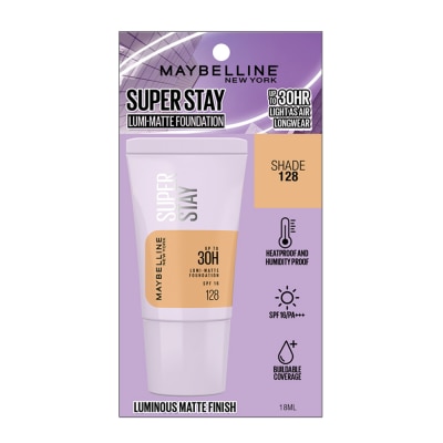 MAYBELLINE - MAYBELLINE Super Stay Lumi-Matte Foundation Tube Shade 128 18ml