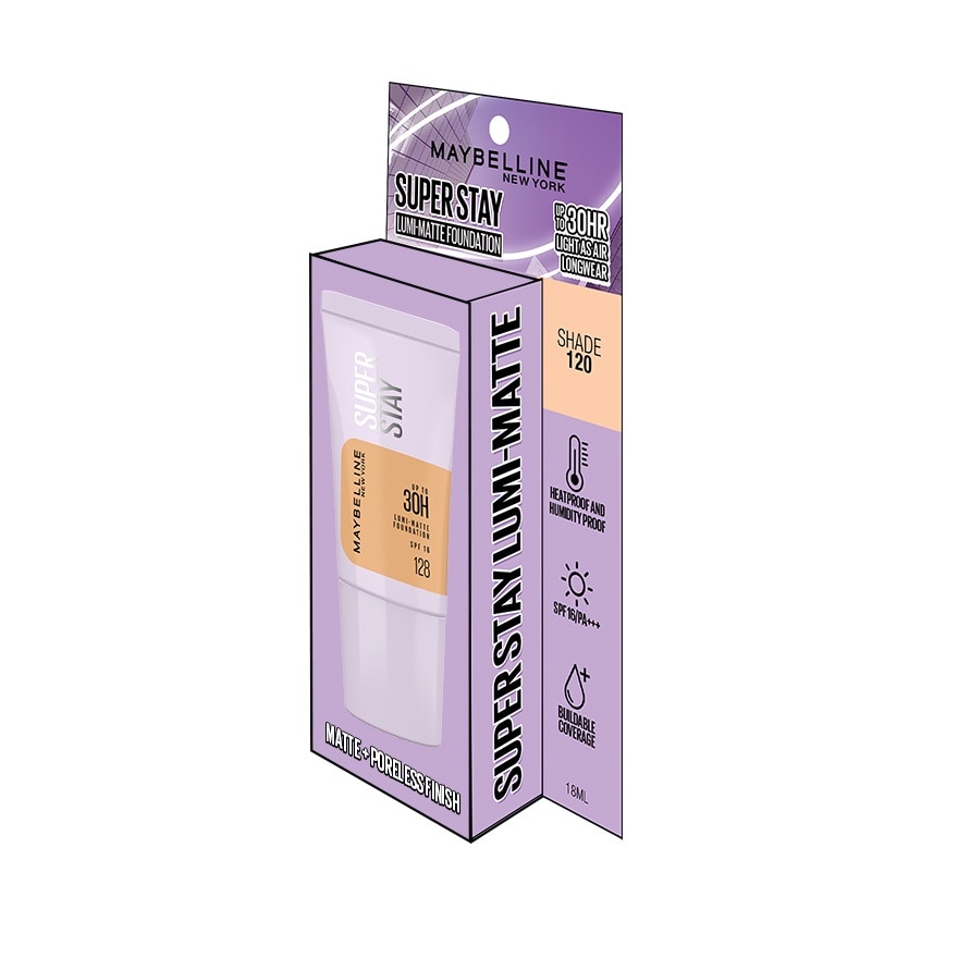 MAYBELLINE Super Stay Lumi-Matte Foundation Tube Shade 128 18ml