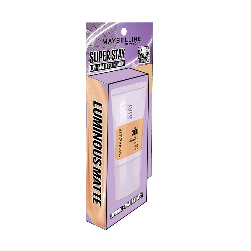MAYBELLINE Super Stay Lumi-Matte Foundation Tube Shade 128 18ml