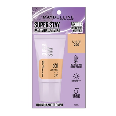 MAYBELLINE - MAYBELLINE Super Stay Lumi-Matte Foundation Tube Shade 220 18ml