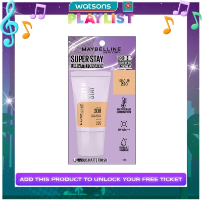 MAYBELLINE MAYBELLINE Super Stay Lumi-Matte Foundation Tube Shade 220 18ml