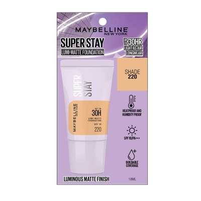 MAYBELLINE MAYBELLINE Super Stay Lumi-Matte Foundation Tube Shade 220 18ml