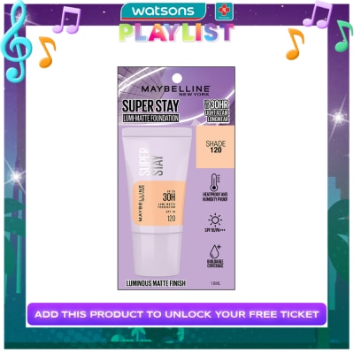 MAYBELLINE MAYBELLINE Super Stay Lumi-Matte Foundation Tube Shade 120 18ml