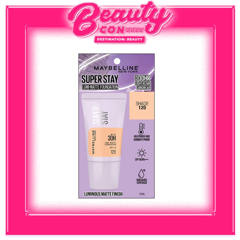 MAYBELLINE Super Stay Lumi-Matte Foundation Tube Shade 120 18ml