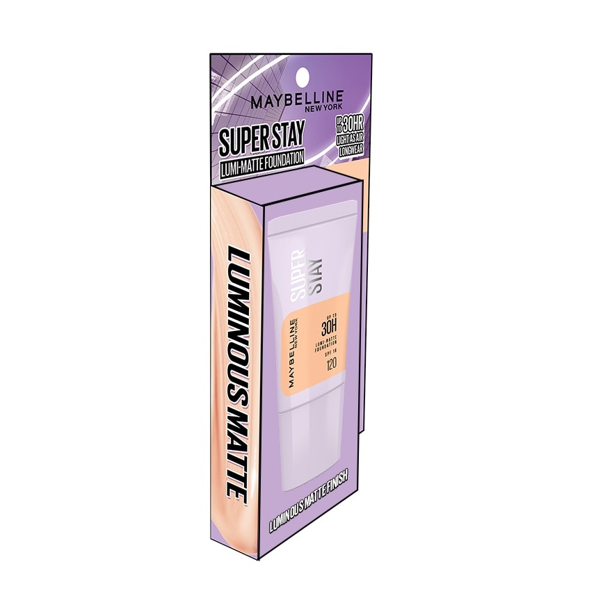MAYBELLINE Super Stay Lumi-Matte Foundation Tube Shade 120 18ml