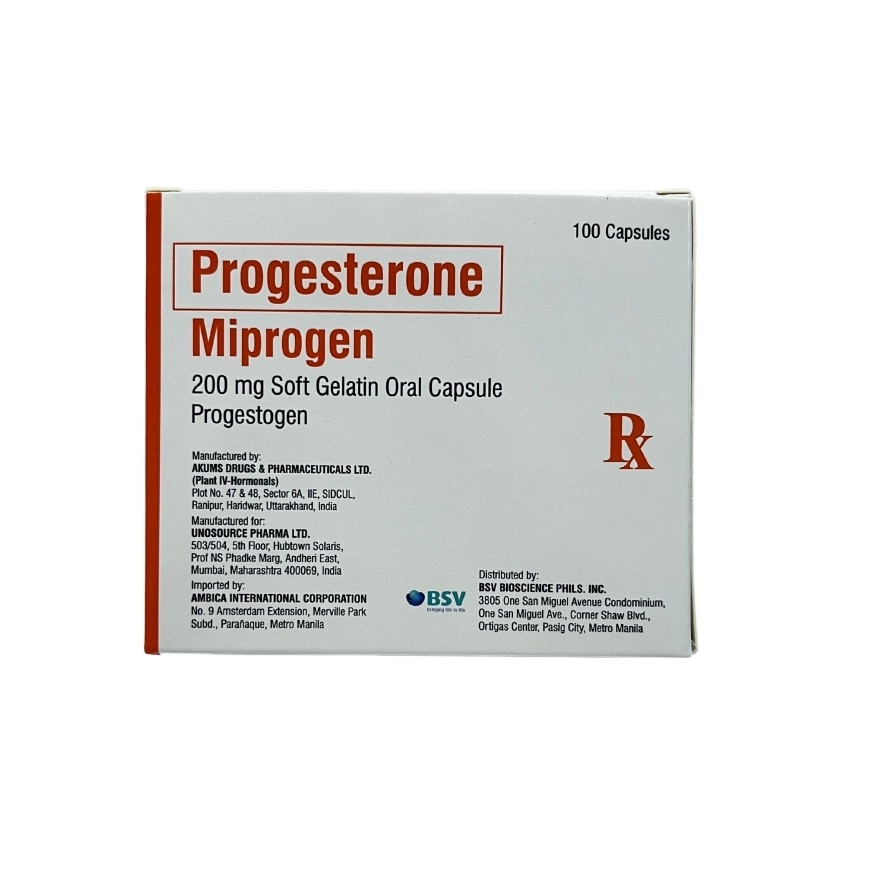 MIPROGEN Progesterone Miprogen 200 mg Soft Gelatin Oral Capsule Sold Per Piece [PRESCRIPTION REQUIRED]