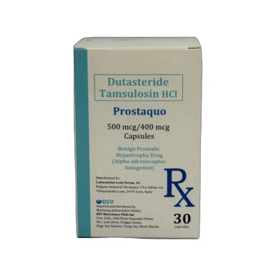 PROSTAQUO PROSTAQUO Dutasteride Tamsulosin HCI 500 mcg/400 mcg Sold Per Piece [PRESCRIPTION REQUIRED]