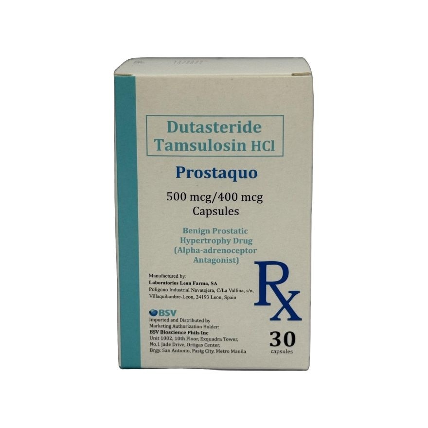 PROSTAQUO Dutasteride Tamsulosin HCI 500 mcg/400 mcg Sold Per Piece [PRESCRIPTION REQUIRED]