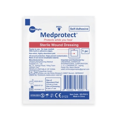 SR MEDPROTECT - START RIGHT Medprotect Sterile Wound Dressing Non-Woven 6cm x 7cm x 1Pieces