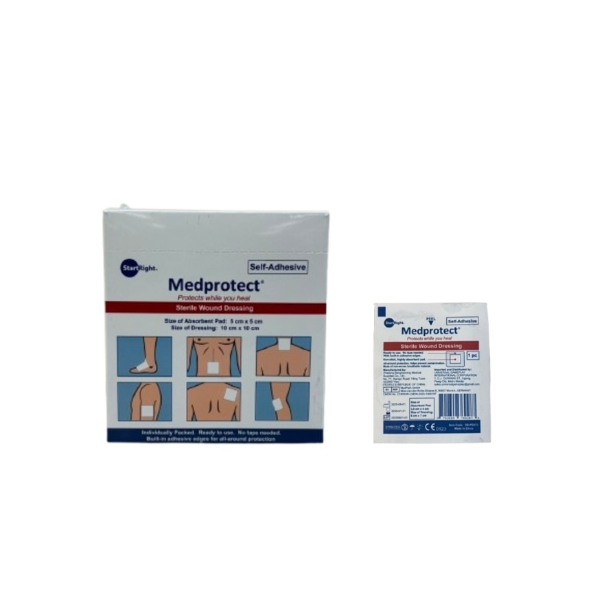 START RIGHT Medprotect Sterile Wound Dressing Non-Woven 6cm x 7cm x 1Pieces
