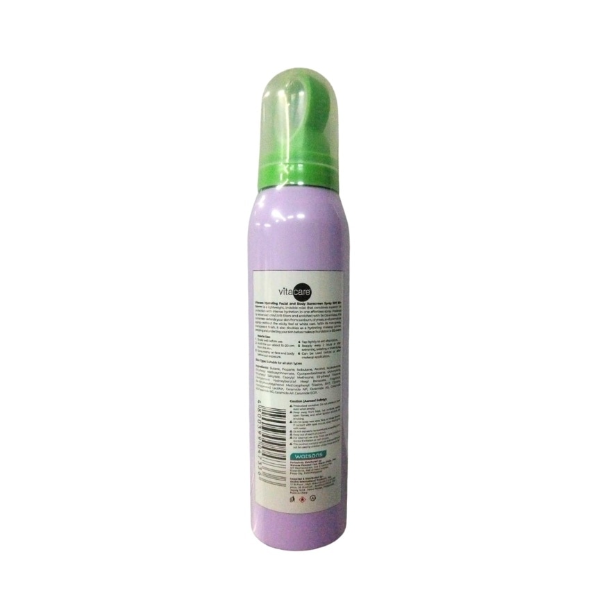 VITACARE Hydrating Facial & Body Sunscreen Spray SPF 50 PA++++ 100ml
