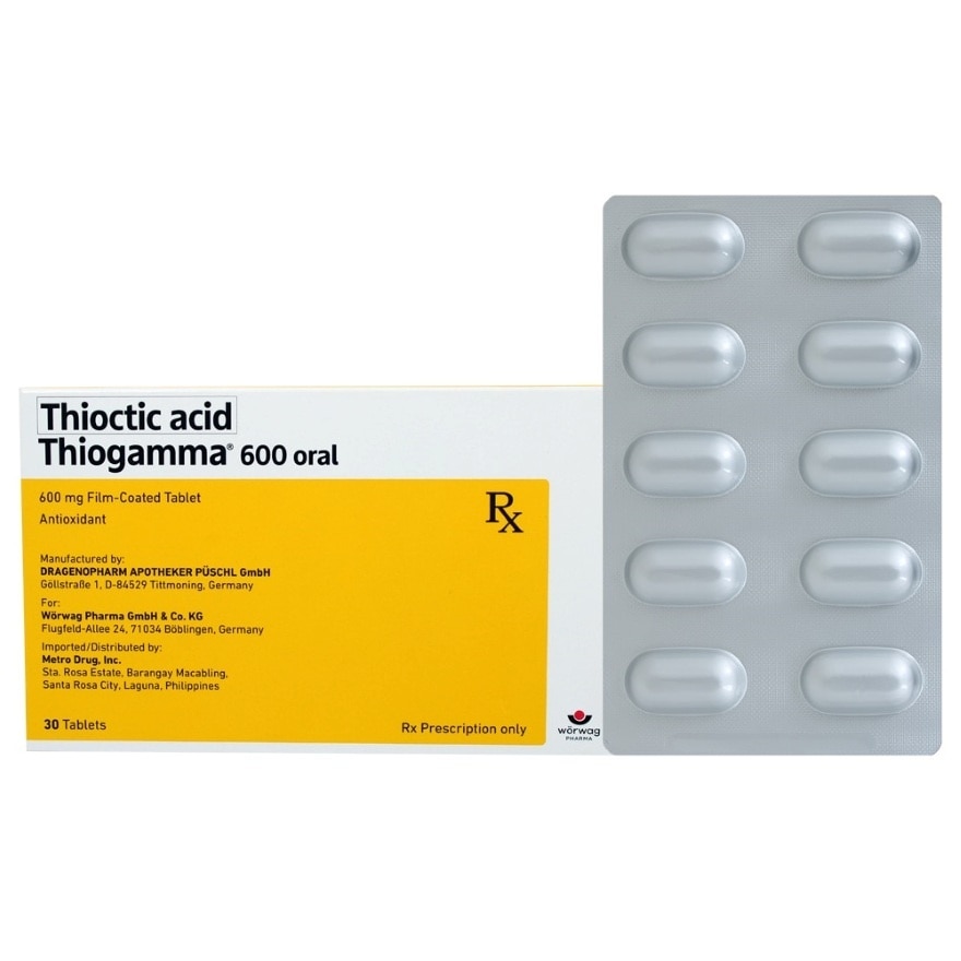 THIOGAMMA Antioxidant 600mg Film Coated Tablet Sold Per Piece [PRESCRIPTION REQUIRED]