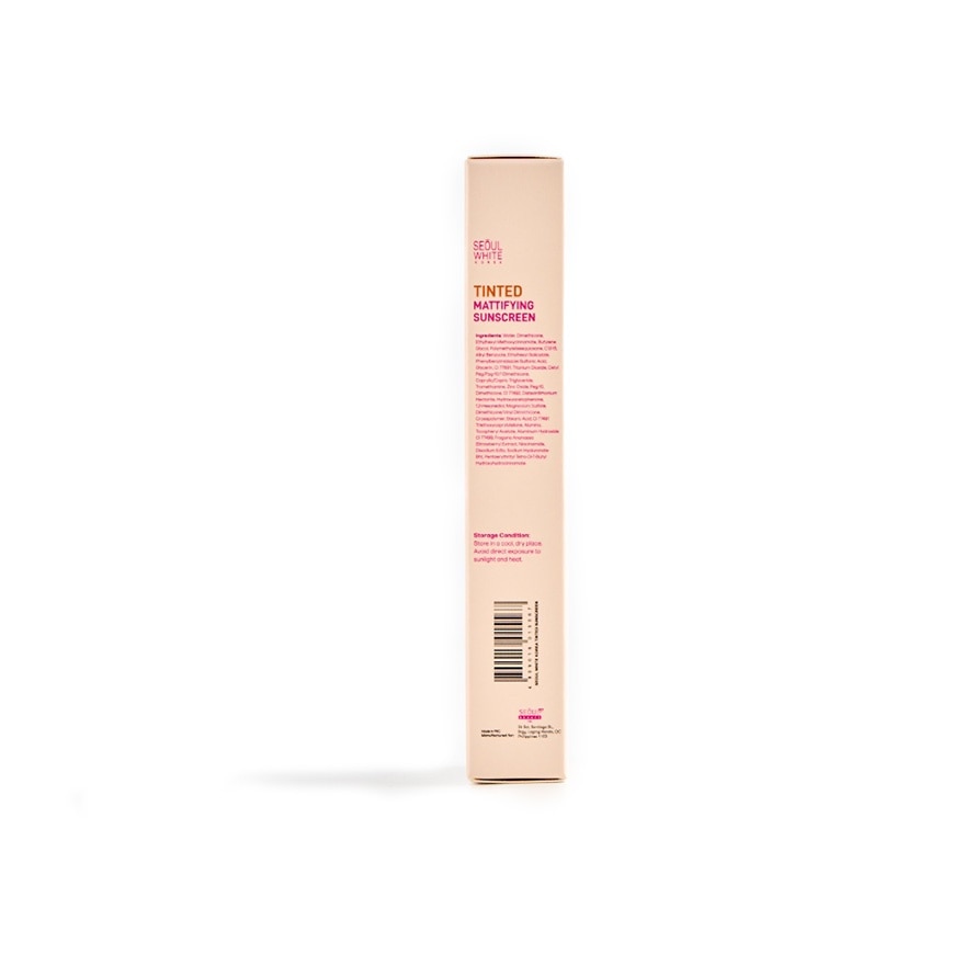 SEOUL WHITE Korea Tinted Mattifying Sunscreen SPF50 UVA UVB PA++++