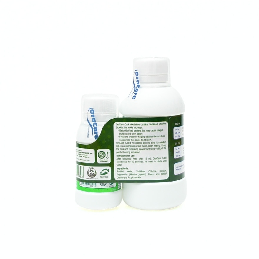 ORACARE Mouthrinse Cool 250ml x 80ml Free Gift Set