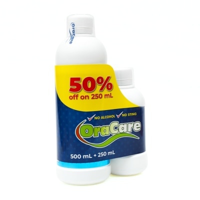 ORACARE ORACARE Mouthrinse Regular 500ml x 250ml Free Gift Set