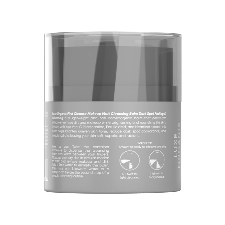 LUXE ORGANIX First Cleanse Dark Spot Fading & Whitening Cleansing Balm 45g