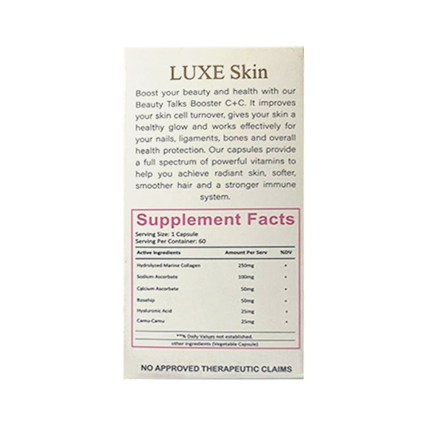 LUXE SKIN Beauty Talks Booster C+C 60 Capsules