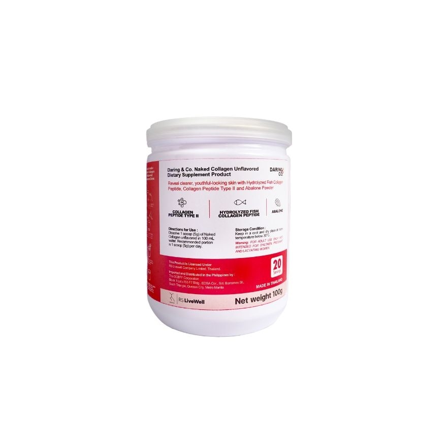 NAKED COLLAGEN Daring & Co. Unflavored Jar 100g