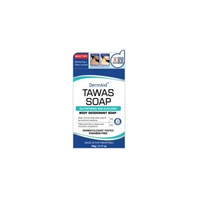 tawas soap with glutathione DERMAID, DERMAID Tawas Glutathione + Aloe Vera Soap 90g