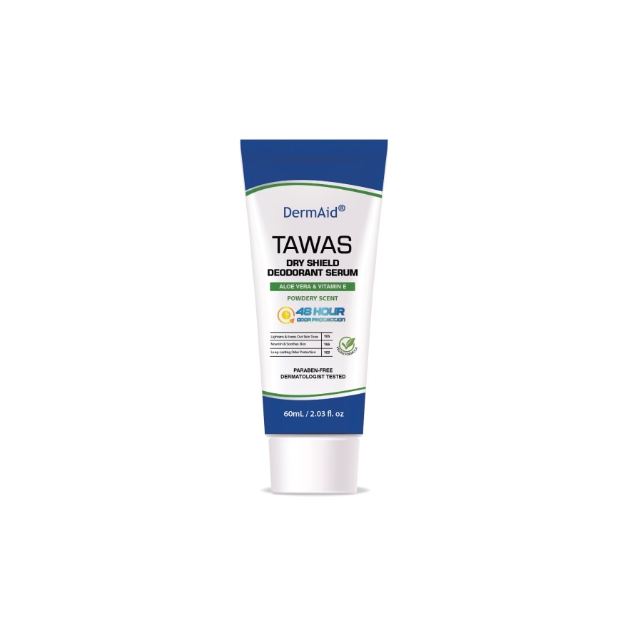 DERMAID Tawas Dry Shield Deodorant Serum Aloe Vera & Vitamin E 60ml